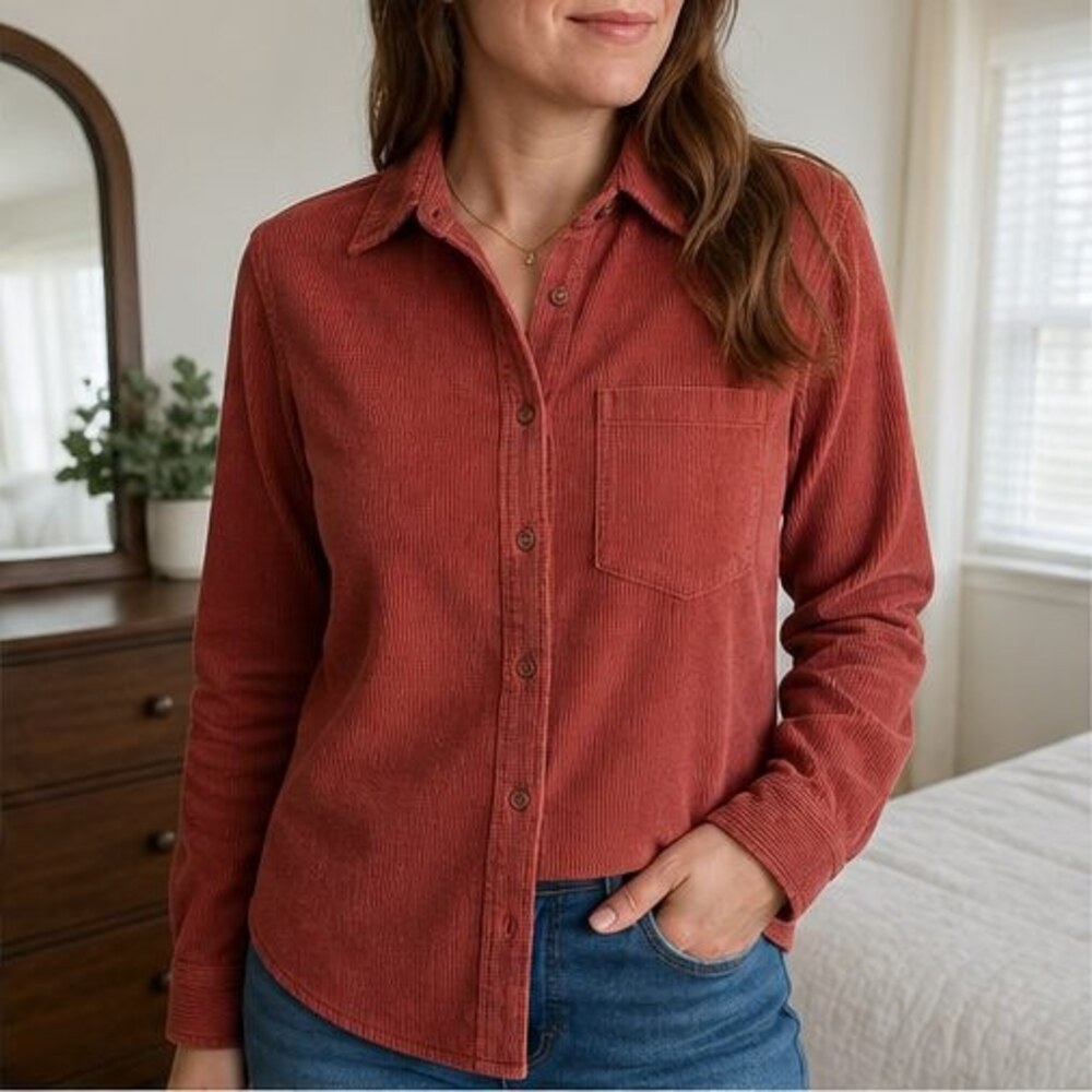Rust Smocked Top - Picture 2 of 6